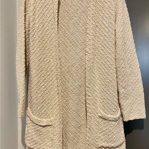 Chic Cream Textured Cardigan